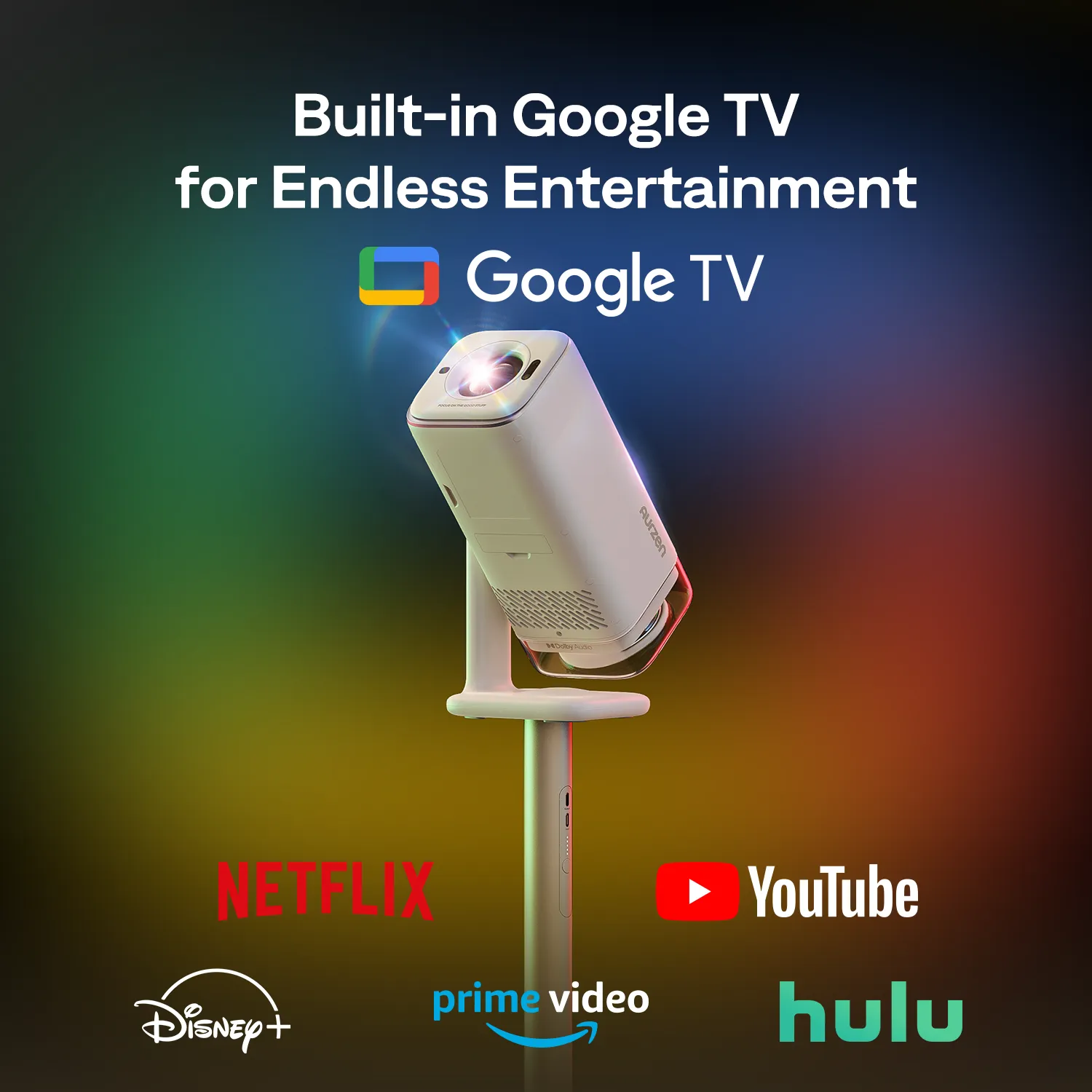 Aurzen BOOM air Google TV Smart Projector Google TV view