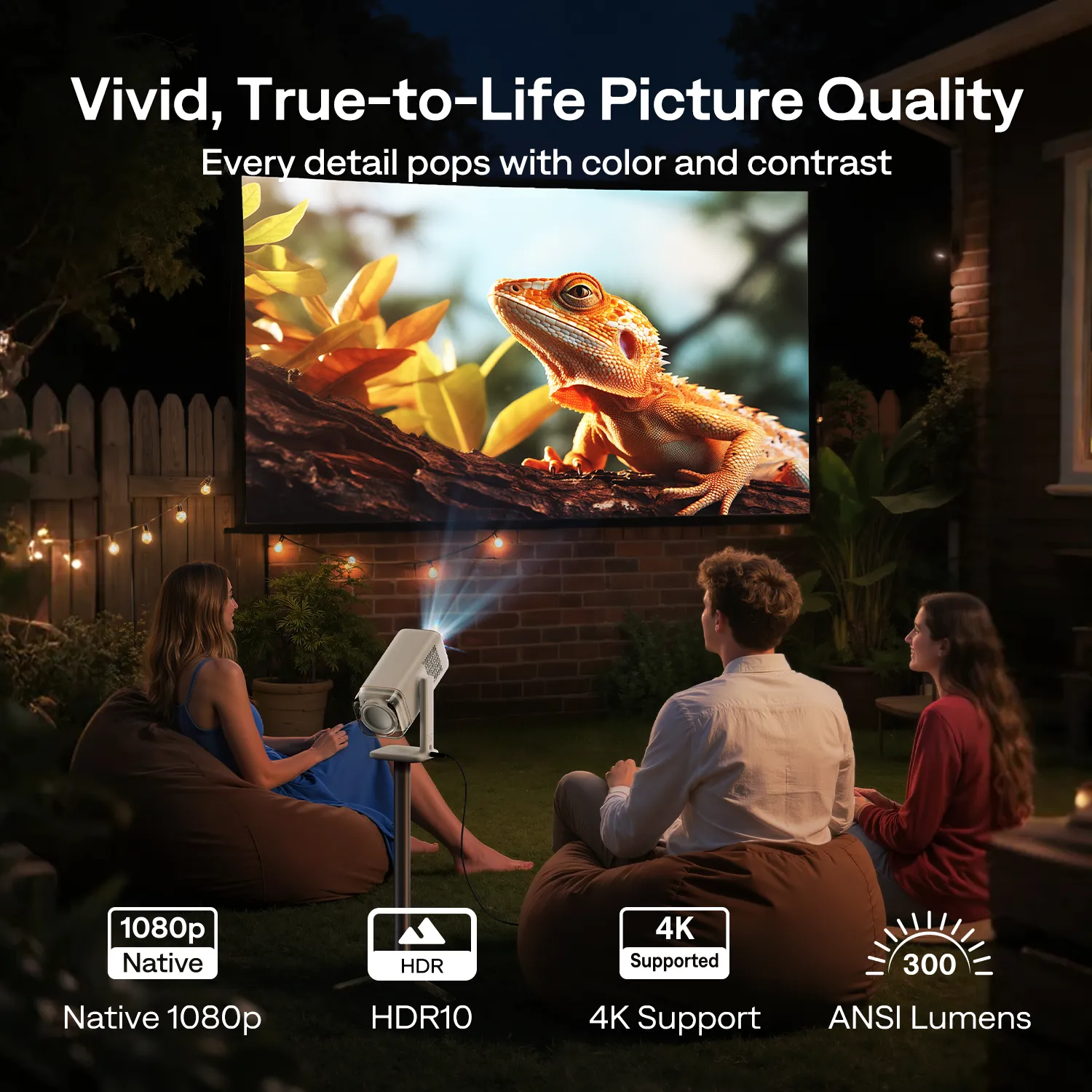 Aurzen BOOM air Google TV Smart Projector image view