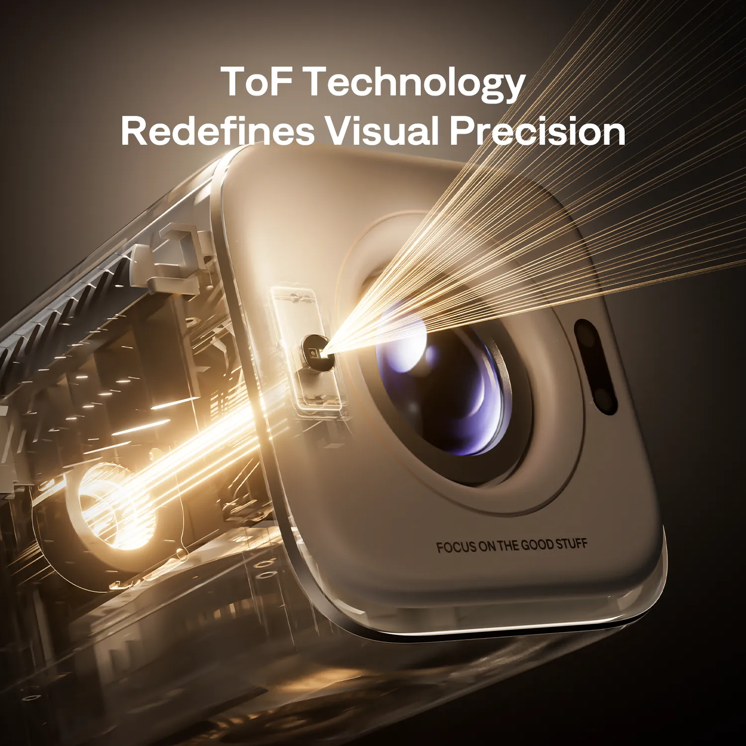 Aurzen BOOM air Google TV Smart Projector focus view