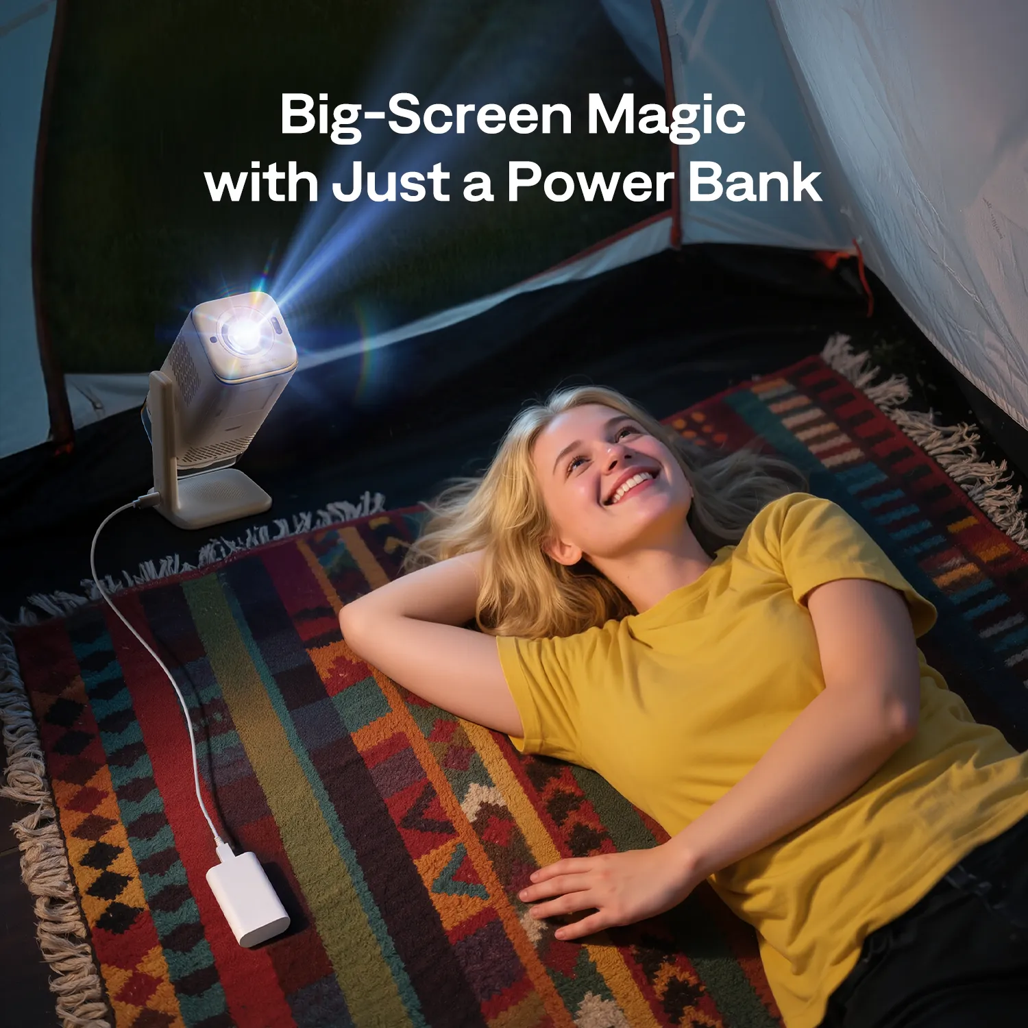 Aurzen BOOM air Google TV Smart Projector portable power view