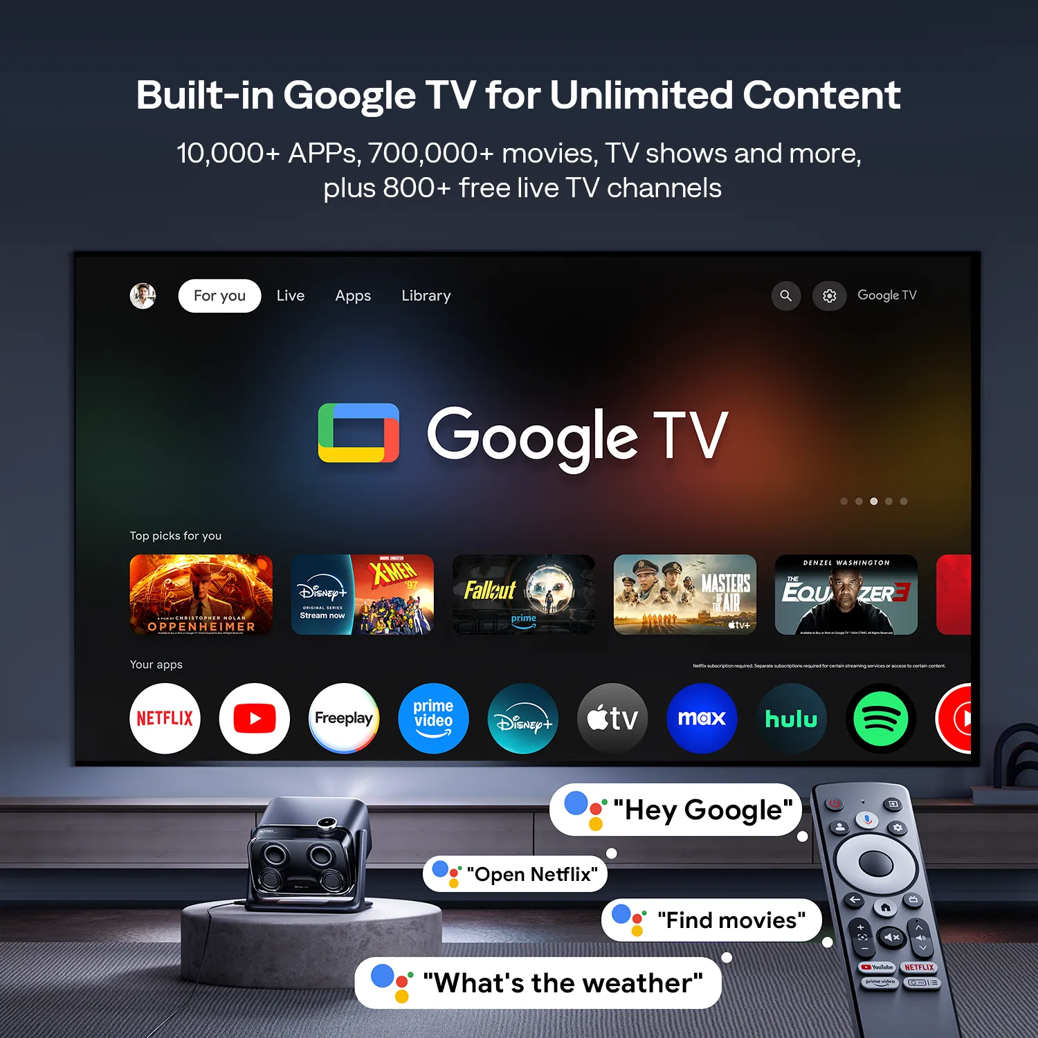 Aurzen BOOM mini Google TV Smart Projector