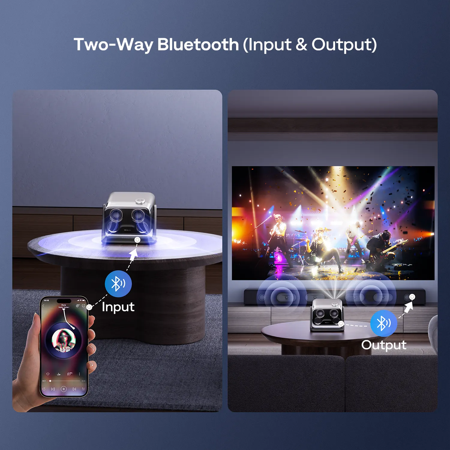Aurzen BOOM mini Google TV Smart Projector - The Moving Screen angle 8