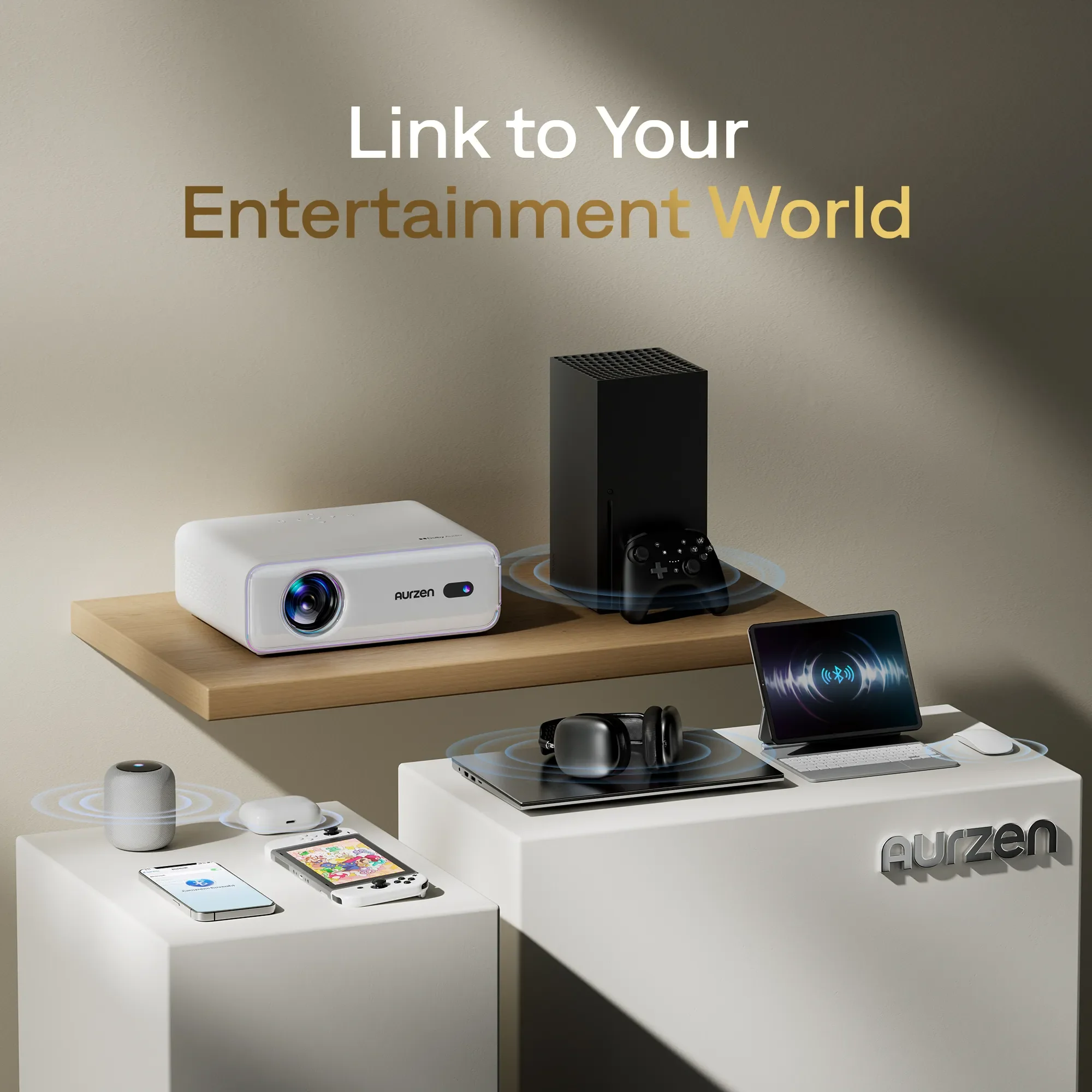 Aurzen EAZZE D1 Smart Projector - The Moving Screen angle 4