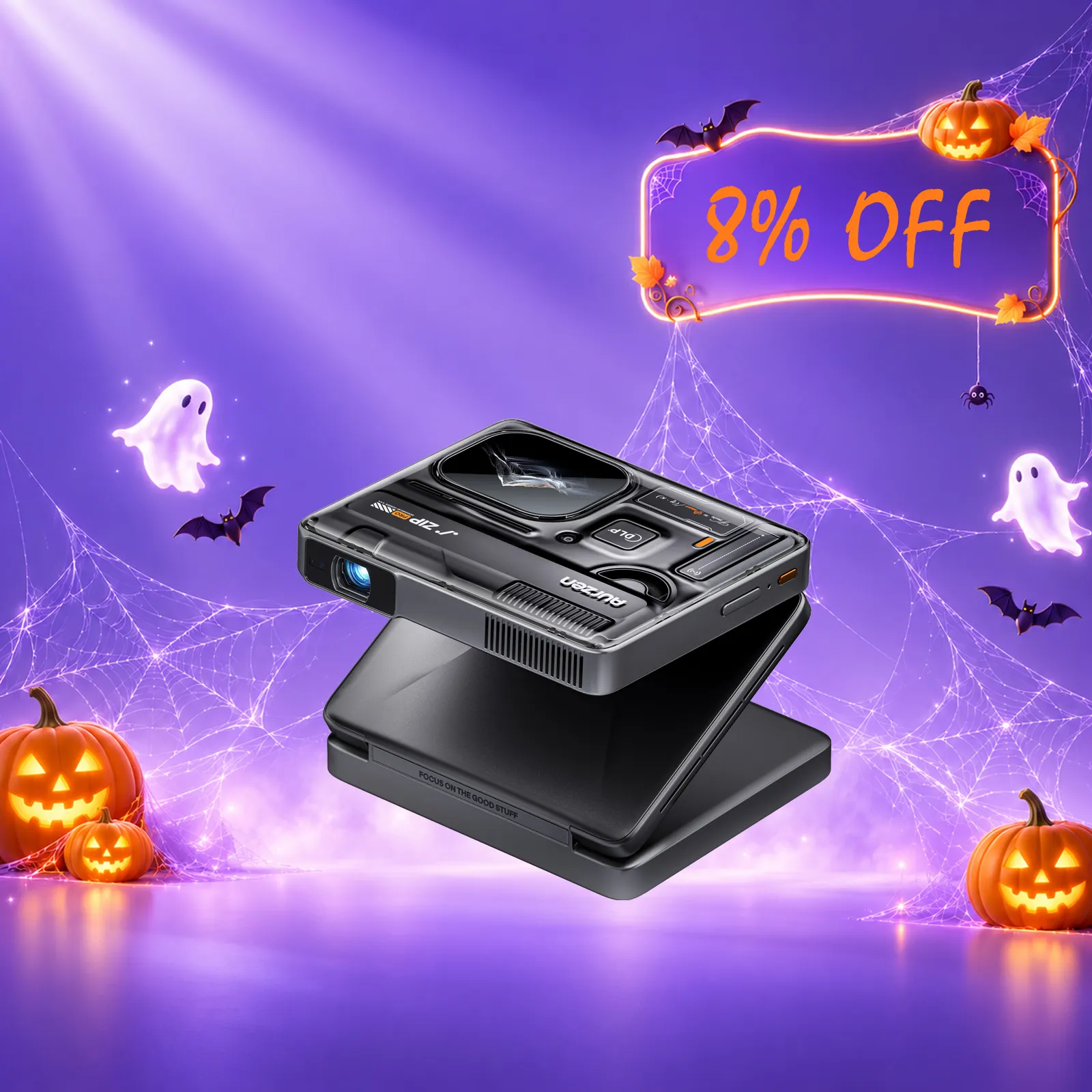 Aurzen ZIP Pro Tri-Fold Full HD Portable Projector