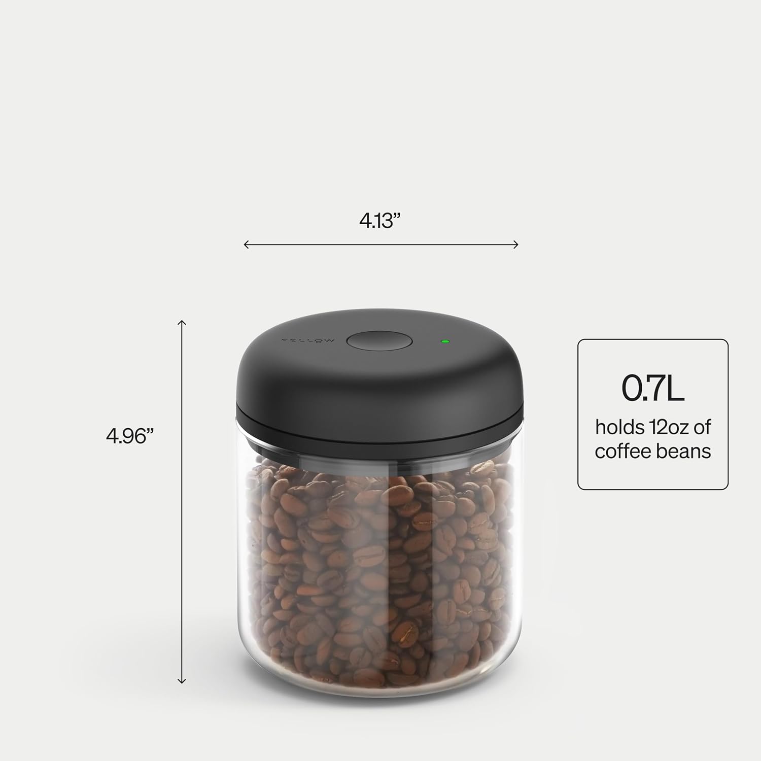 Fellow Atmos Electric Vacuum Canister, Clear Glass, 0.7 L - The Airtight Morning angle 6