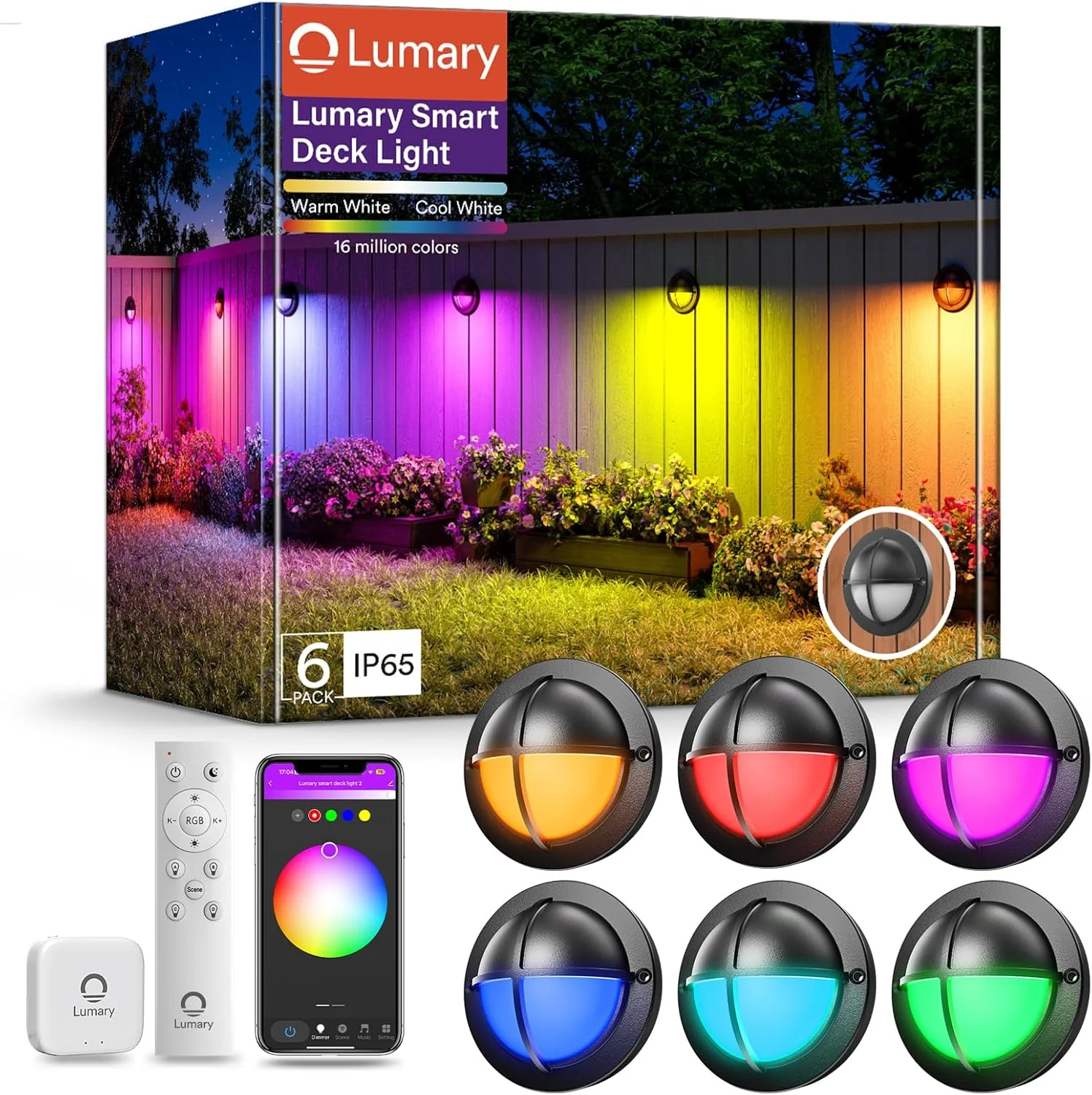 Lumary Smart LED Deck Lights (6Pack), L-RWL7A1 - The Garden Threshold angle 8
