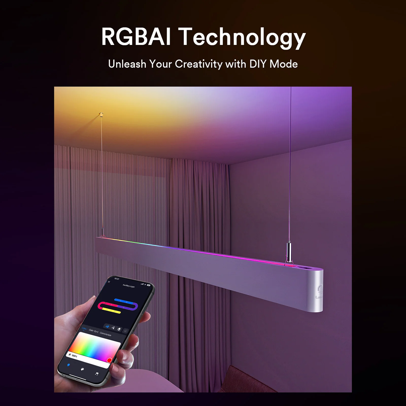 Lumary Smart RGBAI Linear Light (L-LL47A1) gallery view 3