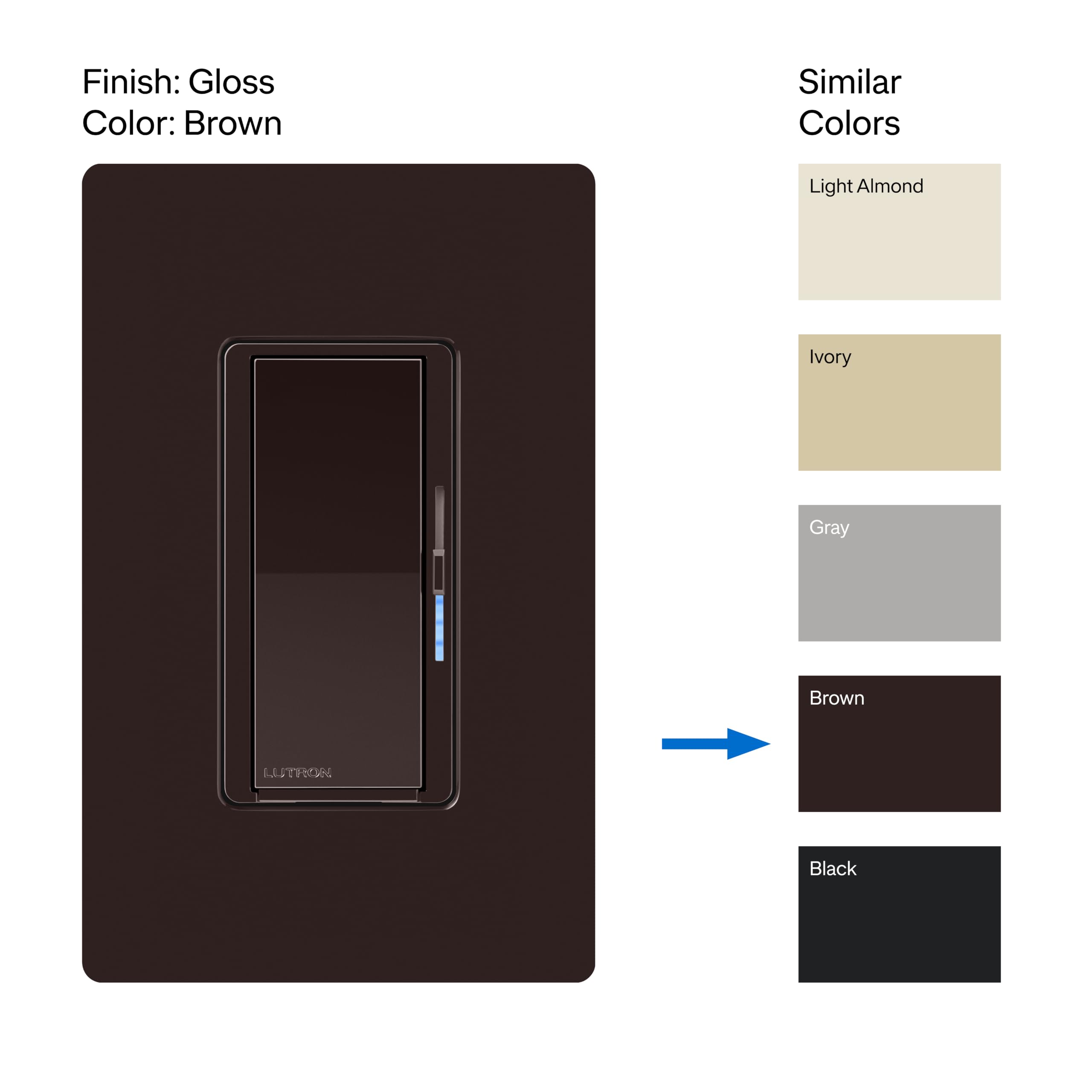 Lutron Diva Smart Dimmer DVRF-6L-BR gallery view 2
