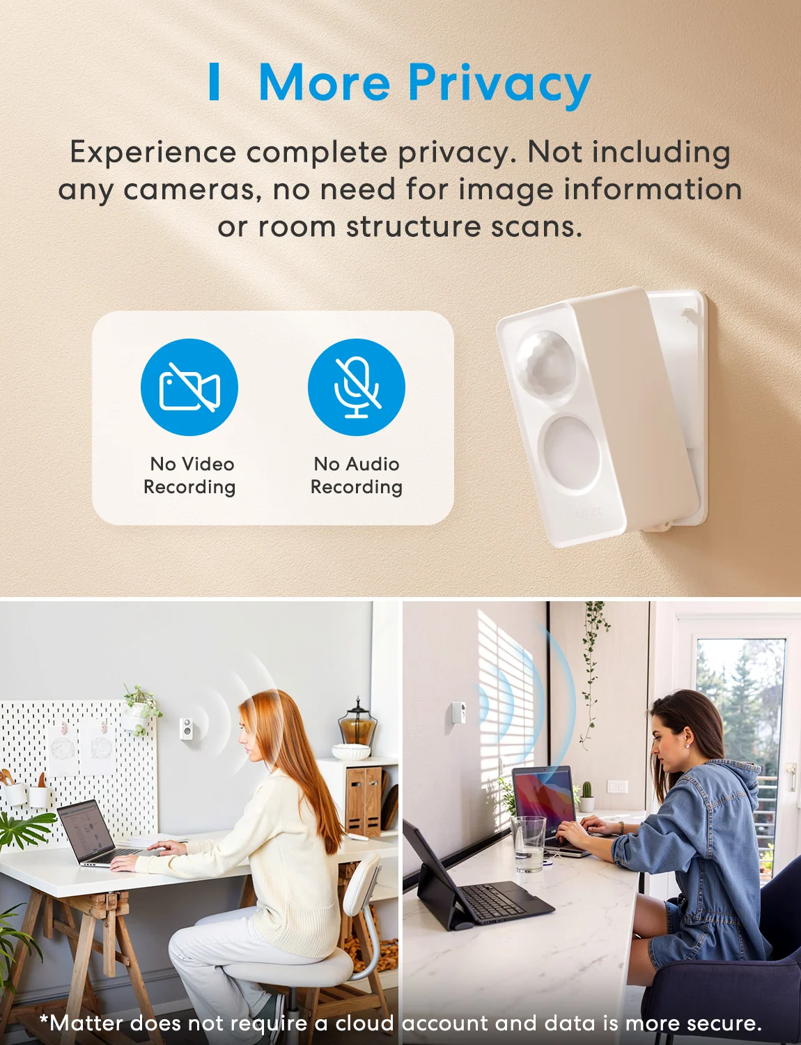 Meross Matter Smart Presence Sensor MS605 - The Still Signal angle 8