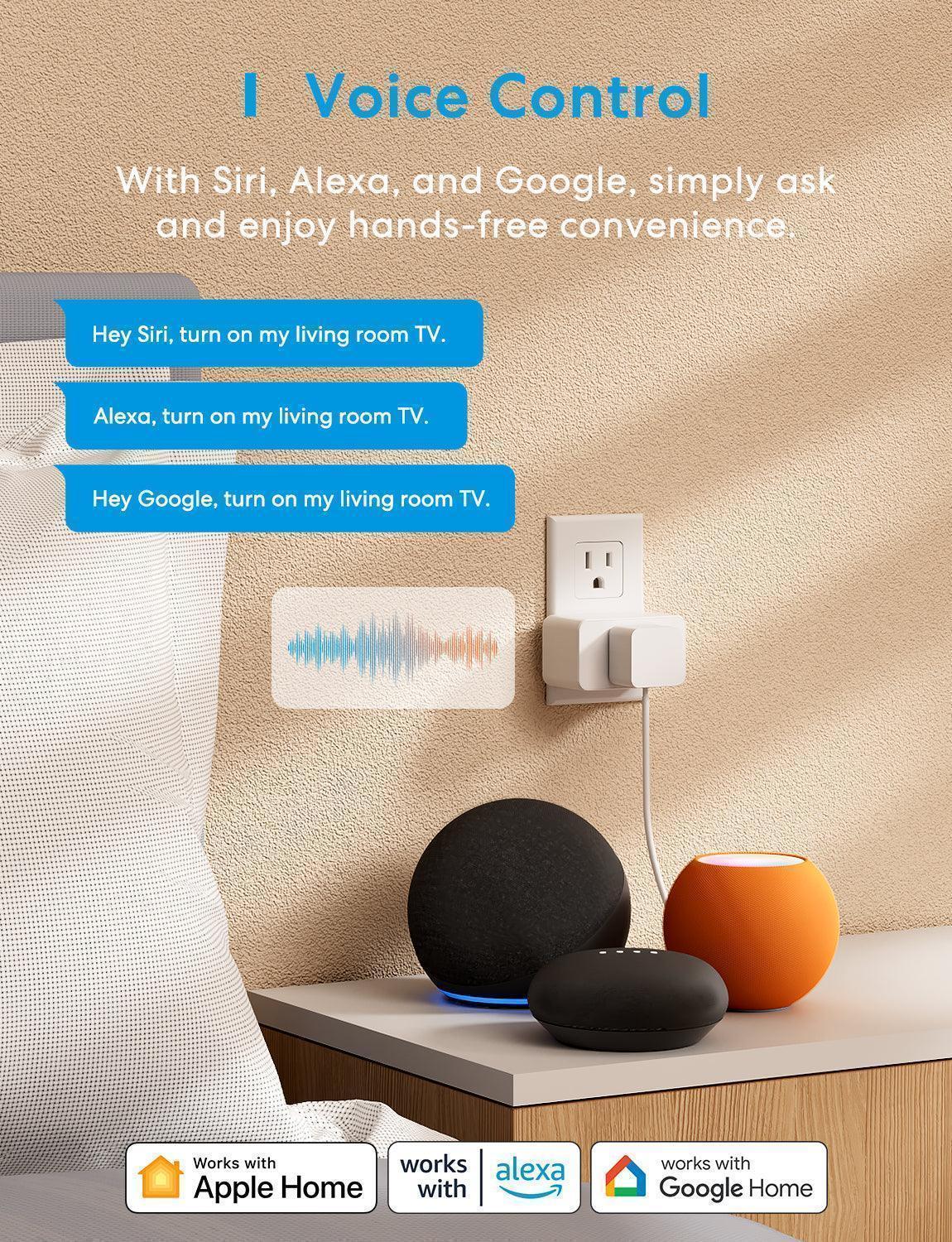 Meross Matter Smart Plug with Energy Monitor, MSS315, 4-Pack US Version gallery view 2
