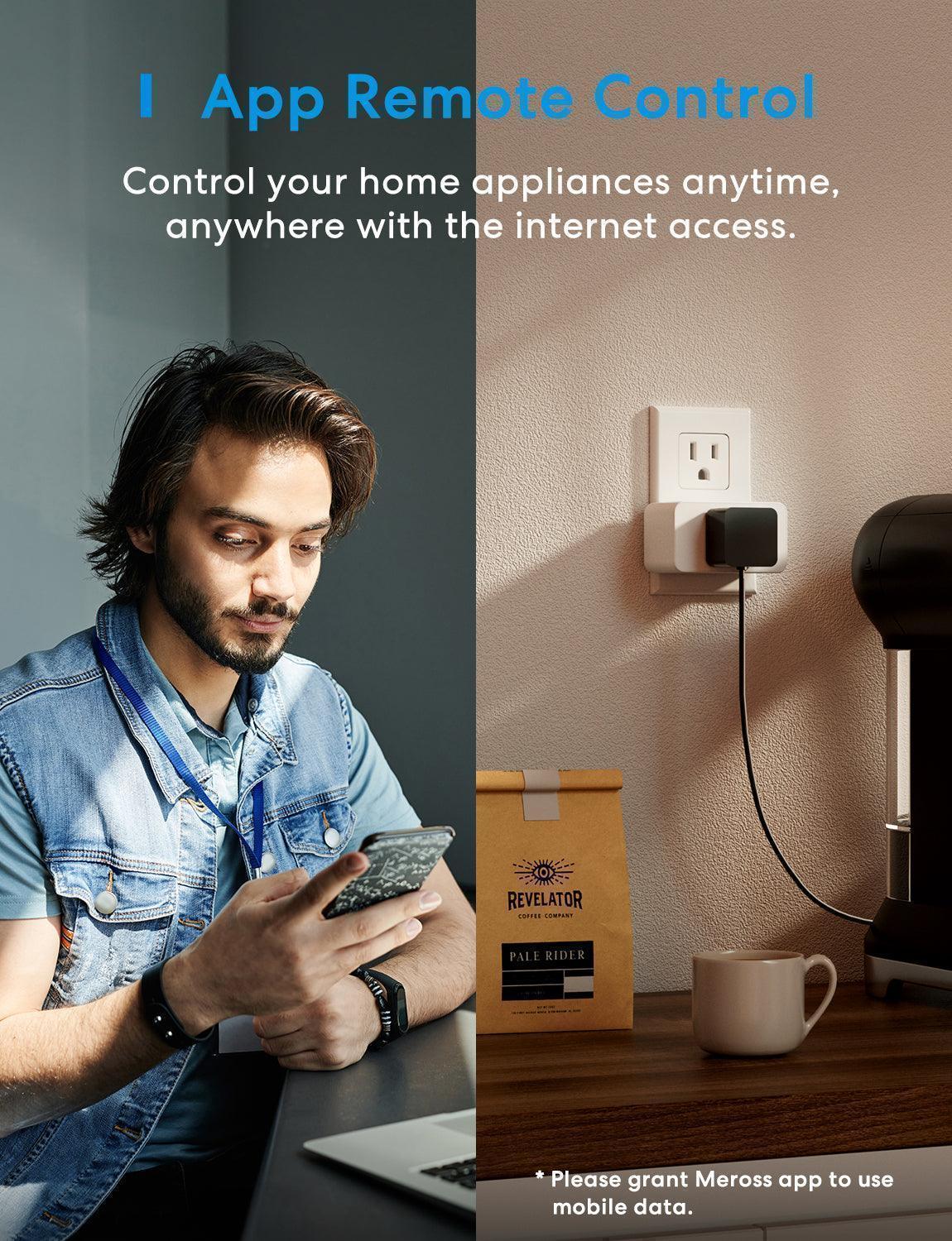 Meross Matter Smart Plug with Energy Monitor, MSS315, 4-Pack US Version gallery view 3