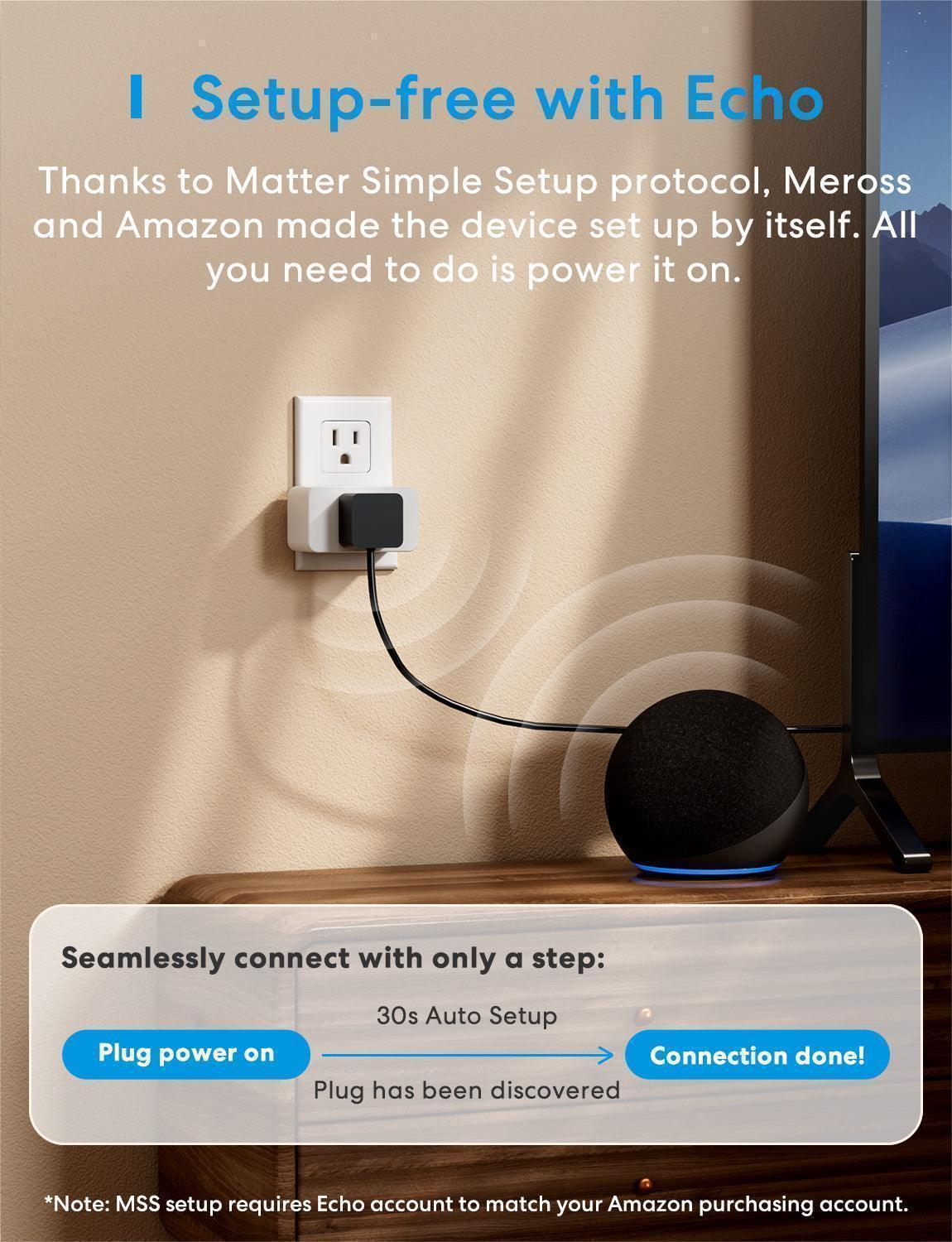 Meross Matter Smart Plug with Energy Monitor, MSS315, 4-Pack US Version gallery view 5