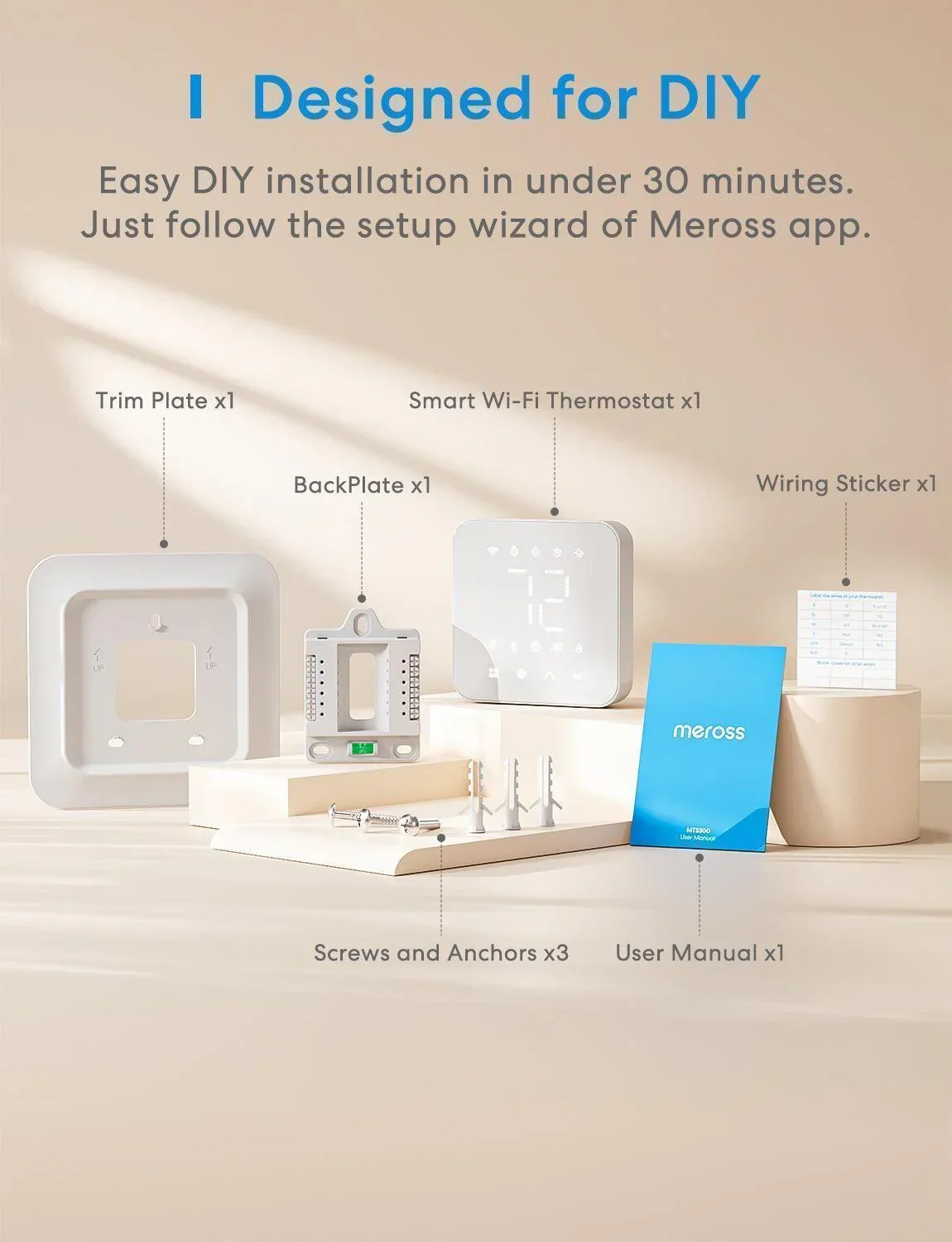 Meross Matter Smart Thermostat MTS300MA gallery view 8