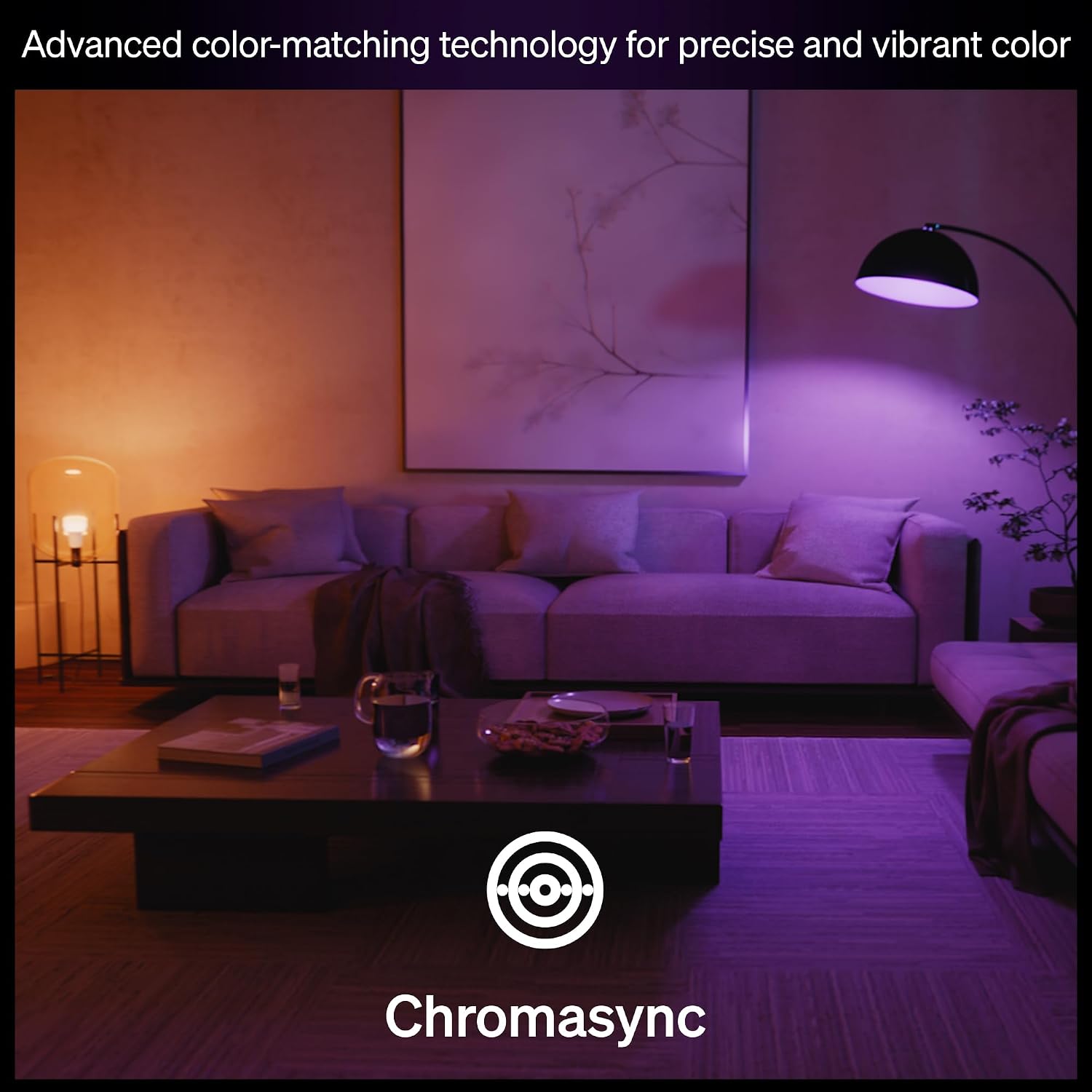 Philips Hue White and Color Ambiance 75W A19 E26 Smart Bulb - The Dusk Spectrum angle 3