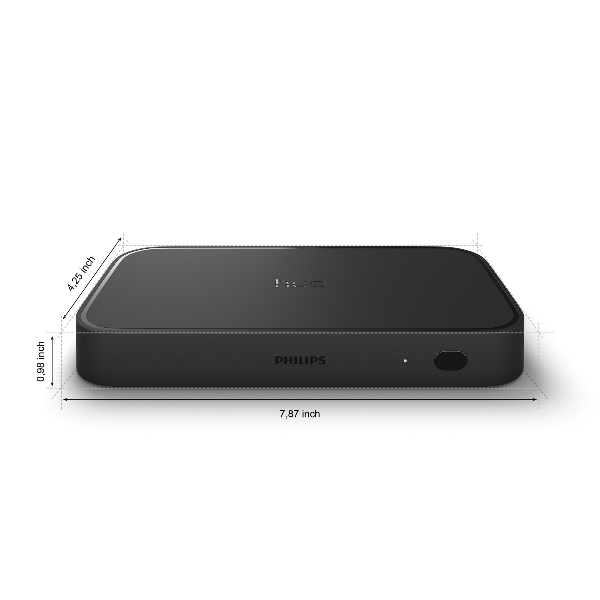 Philips Hue Play HDMI Sync Box 8K - The Color Bridge angle 4