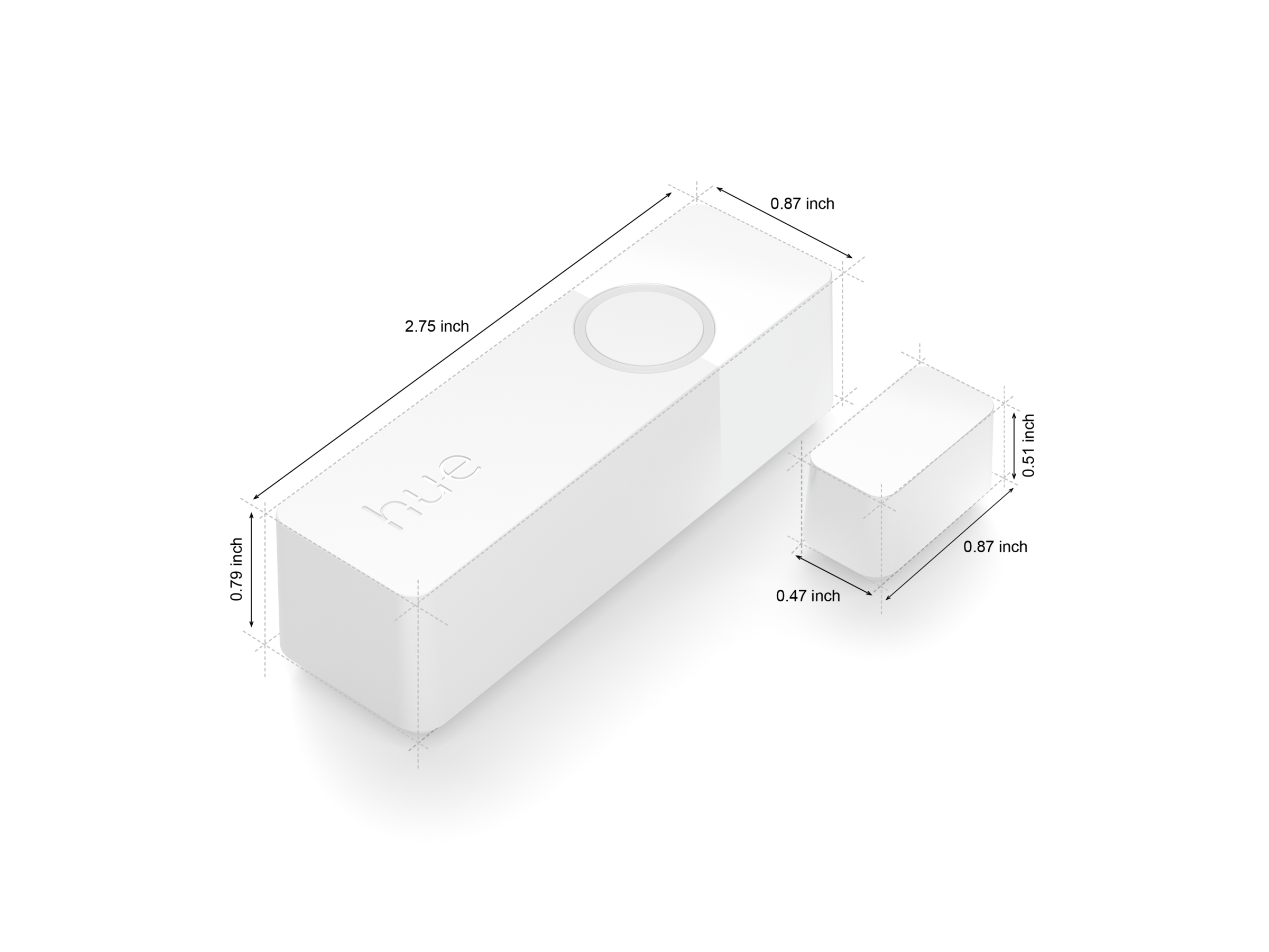 Philips Hue Secure Contact Sensor, White, 1 Pack - The Quiet Sentinel angle 2