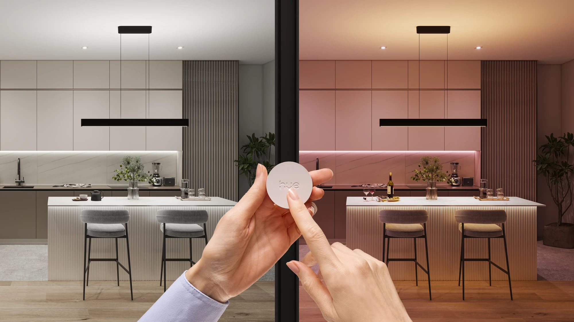 Philips Hue Smart Button v3, product 046677605773 - The Scene Hand angle 4