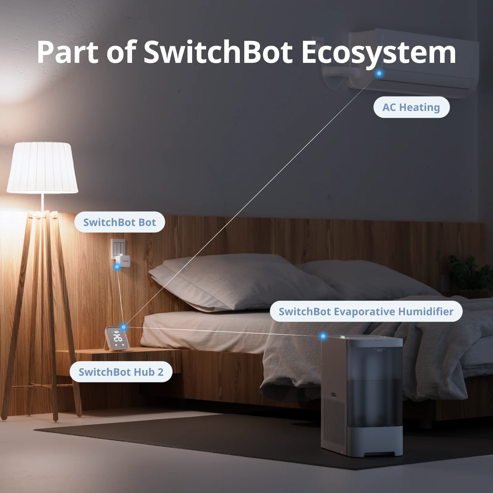 SwitchBot Evaporative Humidifier - The Quiet Vessel angle 3