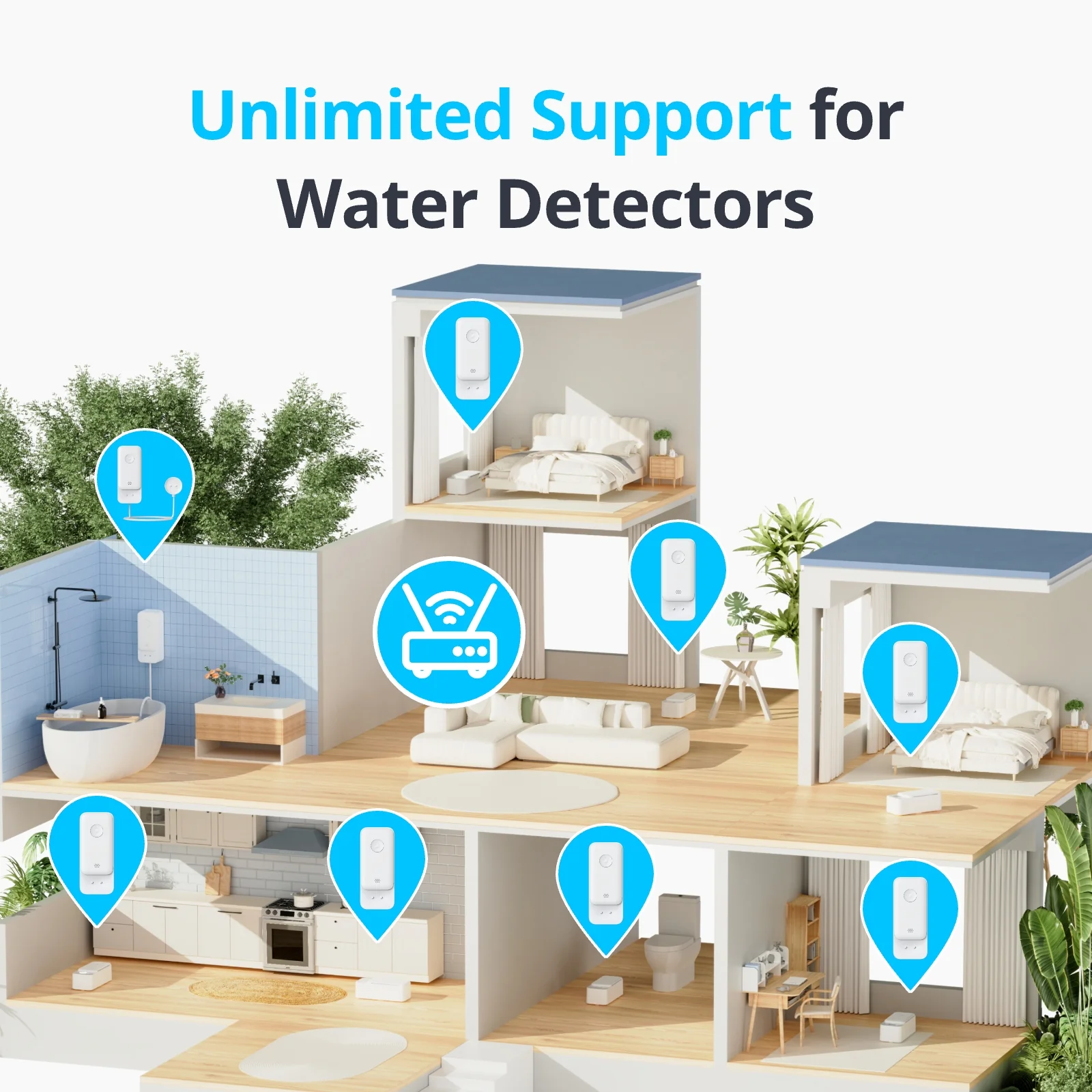 SwitchBot Water Leak Detector, Standard Edition, 1-Pack - The Wet Threshold angle 5