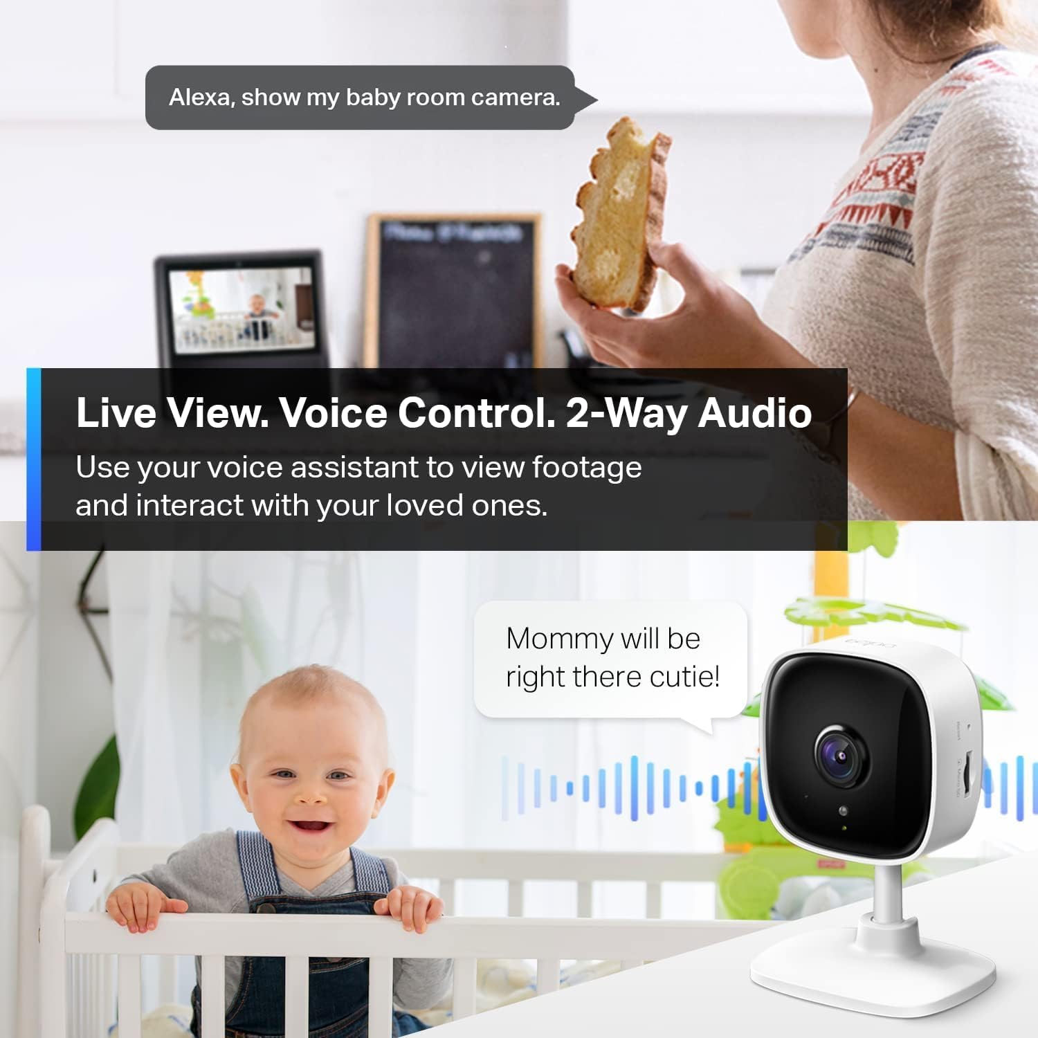 TP-Link Tapo C110P2 2K Indoor Security Camera 2-Pack - The Still Watch angle 3